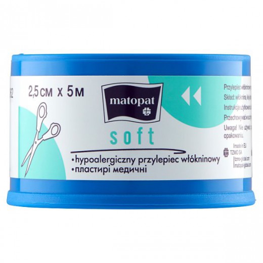 Przylepiec SOFT, z nakładką, 2,5 cm x 5m, 1 sztuka