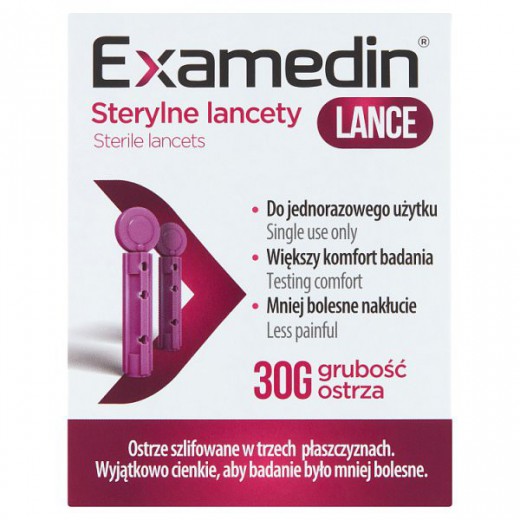 Examedin Lance 30G Lancety sterylne, 200 sztuk