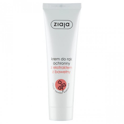 Ziaja, krem do rąk, ochronny z ekstraktem z bawełny, 100 ml