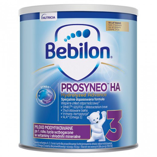Bebilon Prosyneo HA Hydrolyzed Advance 3, mleko modyfikowane, po 1 roku, 400 g