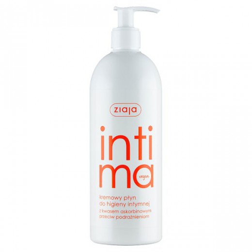 Ziaja Intima, kremowy płyn do higieny intymnej z kwasem askorbinowym, 500 ml