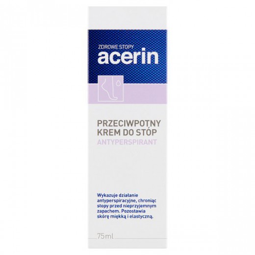 Acerin Perspirant, krem przeciwpotny do stóp, 75ml