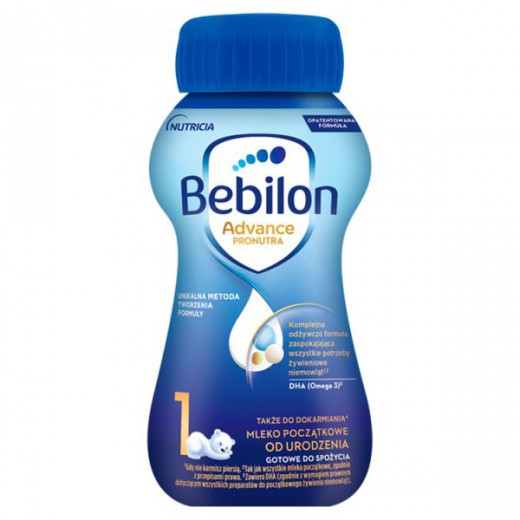 Bebilon Advance 1, mleko początkowe gotowe do spożycia, od urodzenia, 200 ml