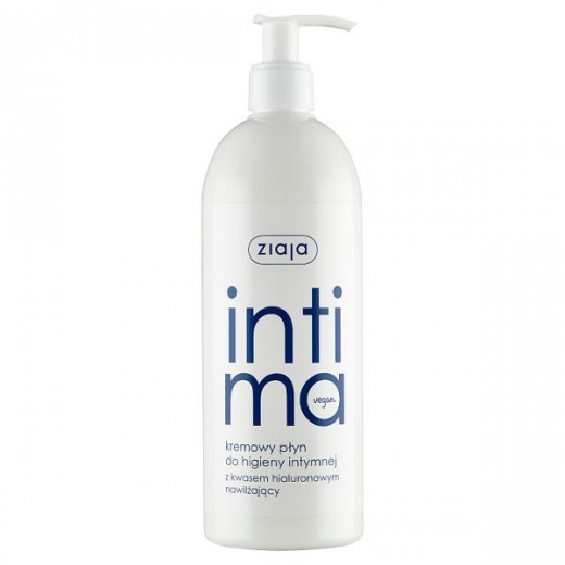 Ziaja Intima, kremowy płyn do higieny intymnej z kwasem hialuronowym, nawilżający, 500 ml