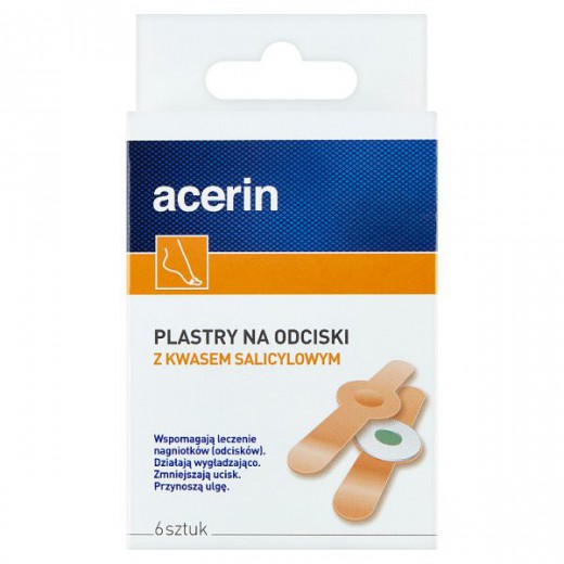 Acerin, plastry na odciski z kwasem salicylowym, 6 sztuk