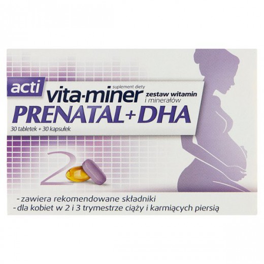 Acti Vita-miner Prenatal + DHA, 30 tabletek + 30 kapsułek