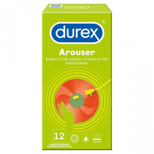 Durex Arouser, prezerwatywy prążkowane, 12 sztuk