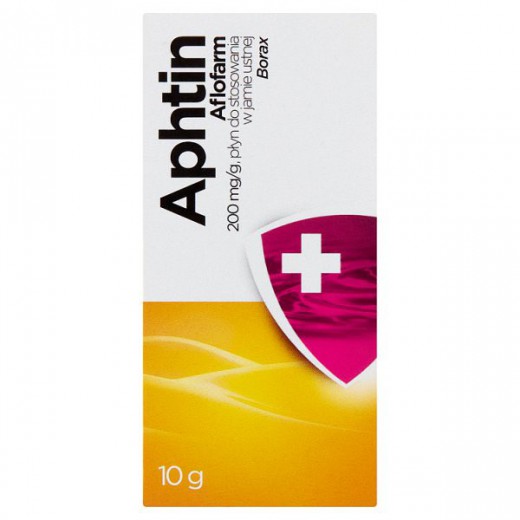 Aphtin 200 mg/ g, roztwór do stosowania w jamie ustnej, Aflofarm, 10 g
