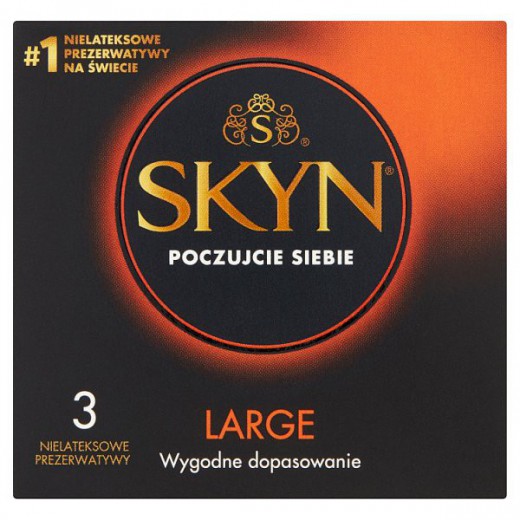 Unimil Skyn Large prezerwatywy nielateksowe, 3 sztuki