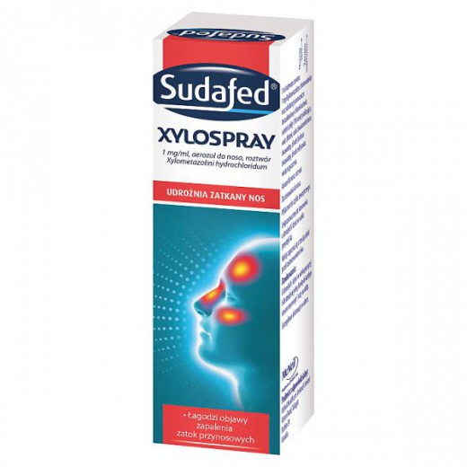 Sudafed XyloSpray 1 mg/ ml, aerozol do nosa dla dzieci od 6 lat i dorosłych, 10 ml