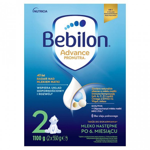 Bebilon Advance Pronutra 2, mleko następne, powyżej 6 miesiąca, 1100 g