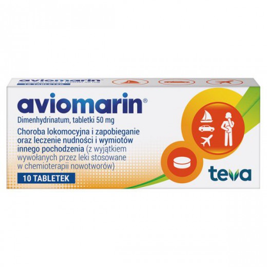 Aviomarin 50 mg, 10 tabletek