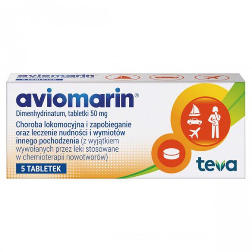 Aviomarin 50 mg, 5 tabletek