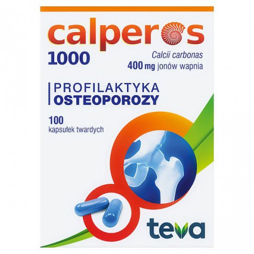 Calperos 1000 400 mg, 100 kapsułek twardych