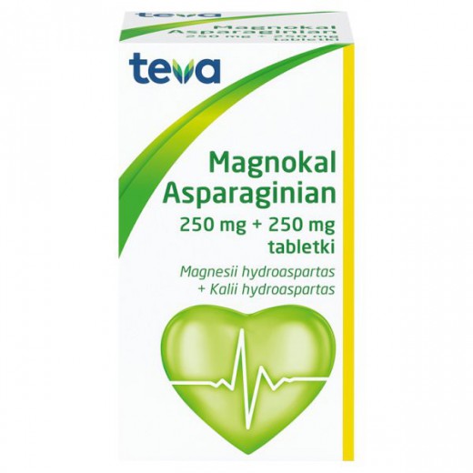 Asparaginian Magnokal 250 mg + 250 mg, 50 tabletek