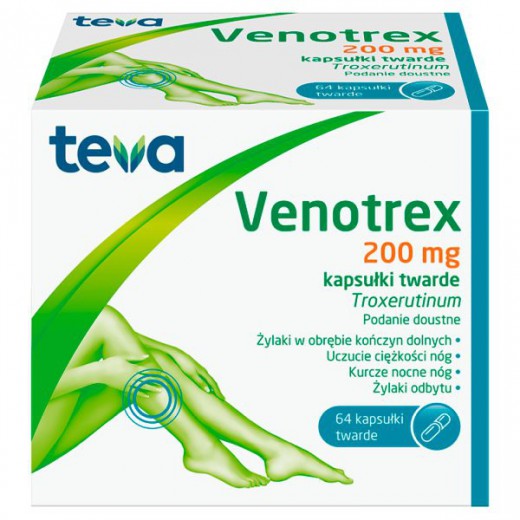 Venotrex 200 mg, 64 kapsułki twarde