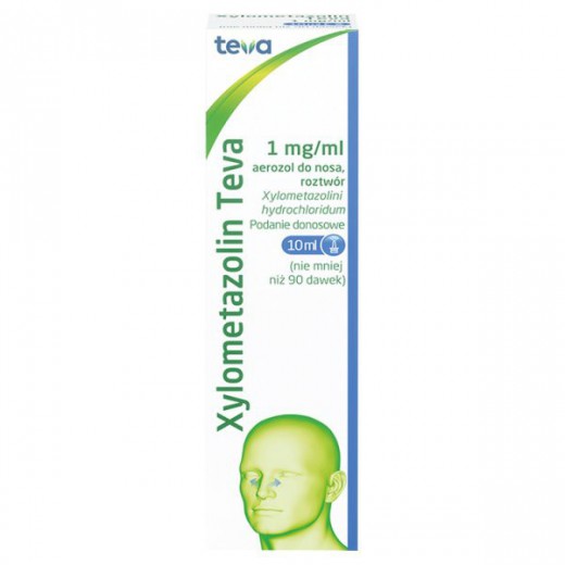 Xylometazolin Teva 1 mg/ ml, aerozol do nosa, 10 ml