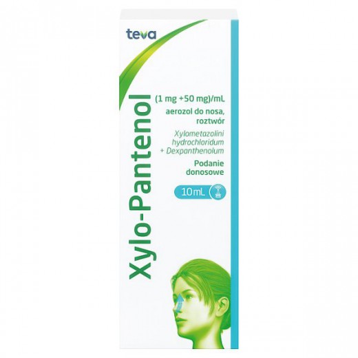 Xylo-Pantenol (1 mg + 50 mg)/ ml, aerozol do nosa, roztwór, 10 ml