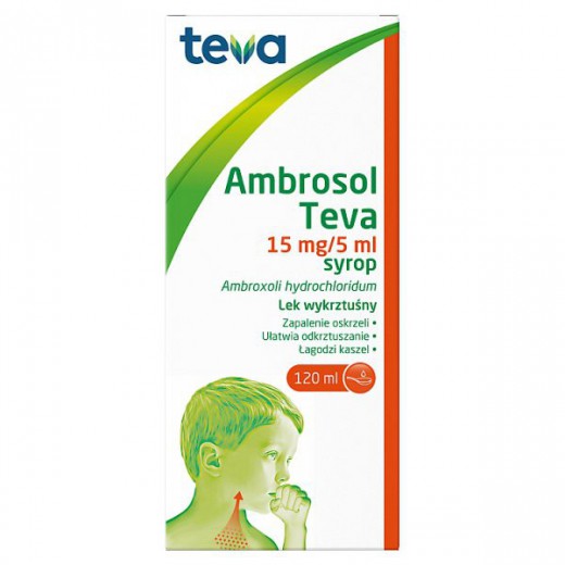 Ambrosol Teva 15 mg/ 5 ml, syrop, 120 ml