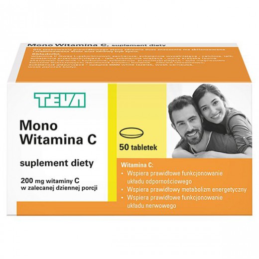 Mono Witamina C 200mg, 50 tabletek