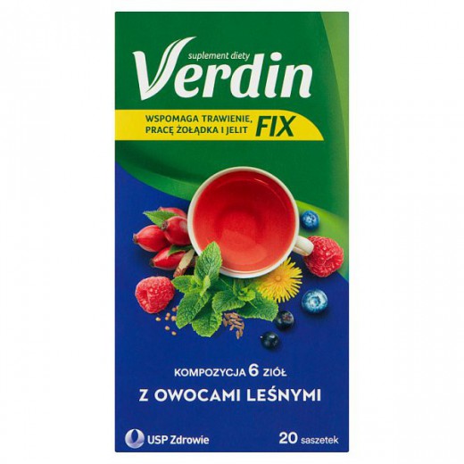 Verdin Fix z owocami leśnymi, 20 saszetek