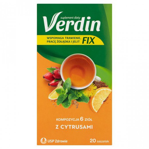 Verdin Fix z cytrusami, 20 saszetek