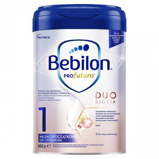 Bebilon Profutura Duo Biotik 1, mleko początkowe, od urodzenia, 800 g