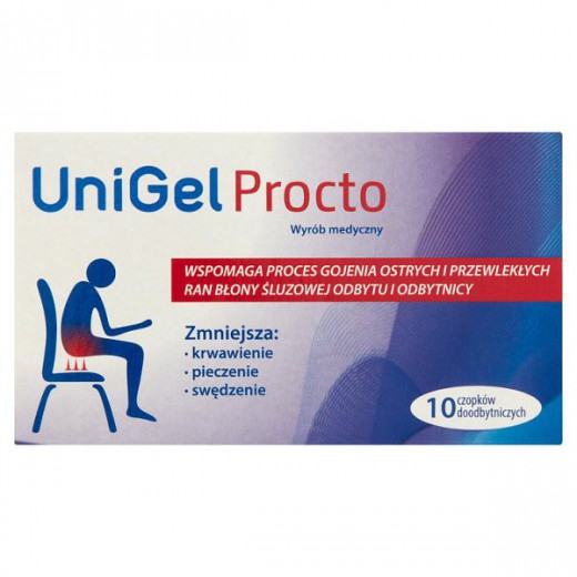 UniGel Procto, czopki doodbytnicze, 10 sztuk