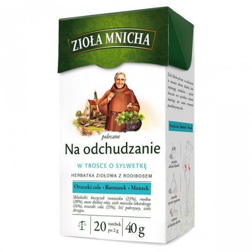 Zioła Mnicha Na odchudzanie, 2 g x 20 saszetek