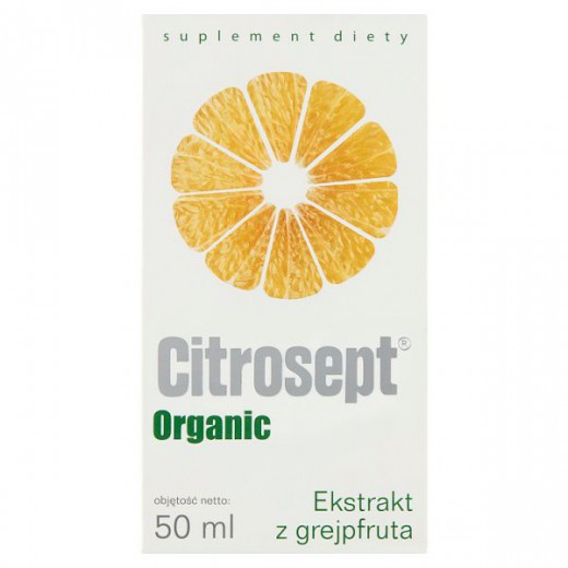 Citrosept Organic, ekstrakt z grejpfruta, krople, 50 ml