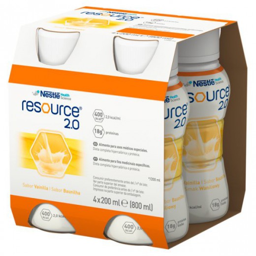 Resource 2.0, preparat odżywczy, smak waniliowy, 4 x 200 ml