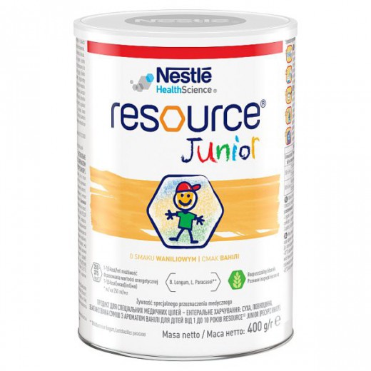 Resource Junior, preparat odżywczy powyżej 1 roku, smak waniliowy, 400 g