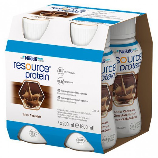 Resource Protein, preparat odżywczy, smak czekoladowy, 4 x 200 ml