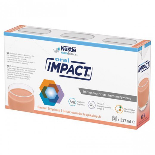 Impact Oral, smak owoców tropikalnych, 3 x 237 ml