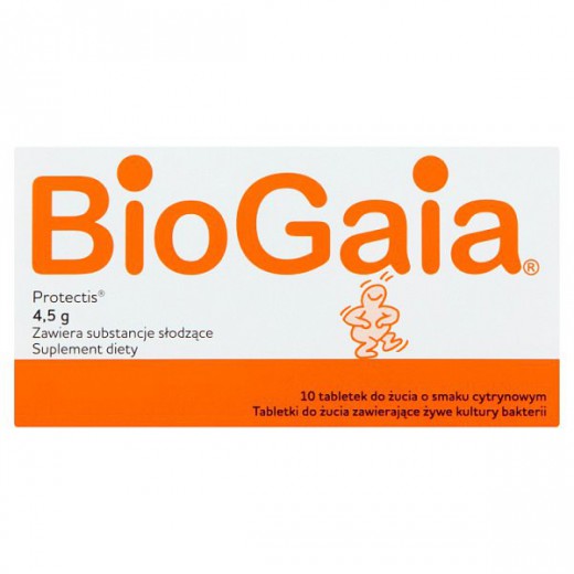 BioGaia Protectis, smak cytrynowy, 10 tabletek do żucia