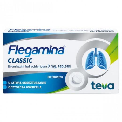 Flegamina 8 mg, 20 tabletek