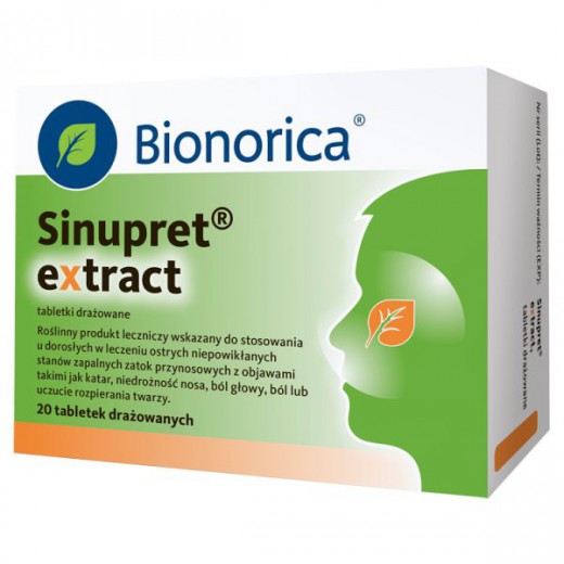 Sinupret extract 160 mg, 20 tabletek drażowanych