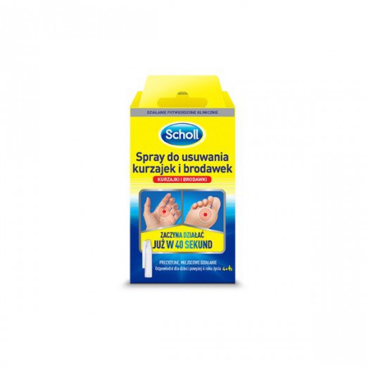Scholl, spray do usuwania kurzajek i brodawek dla dzieci powyżej 4 roku życia i dorosłych, 80 ml