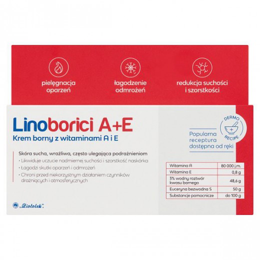Linoborici A+E, krem borny z witaminami A i E, 50 g