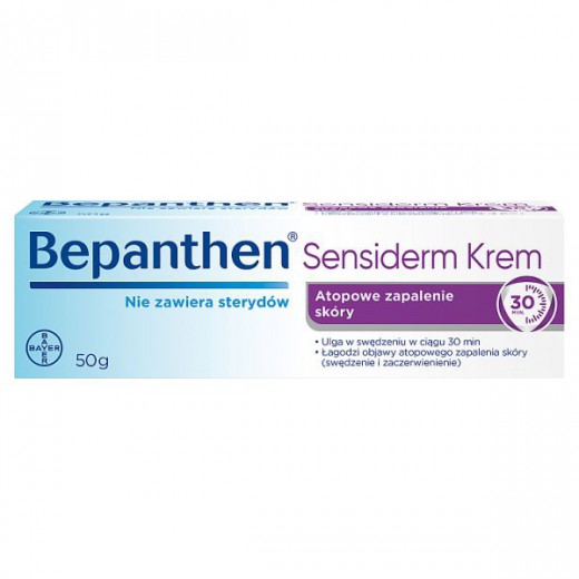 Bepanthen Sensiderm Krem, pielęgnacja w AZS i egzemie, od 1 miesiąca, 50 g