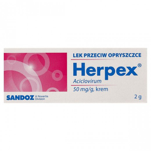 Herpex 50 mg/ g, krem, 2 g