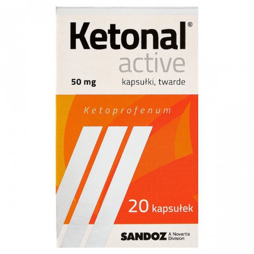 Ketonal Active 50 mg, 20 kapsułek