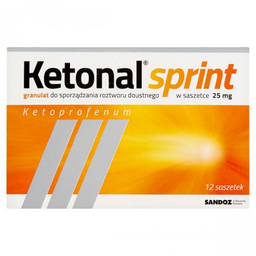 Ketonal Sprint 25mg, 12 saszetek
