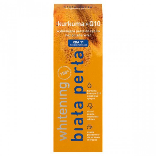 Biała Perła, wybielająca pasta do zębów, kurkuma + Q10, 75 ml