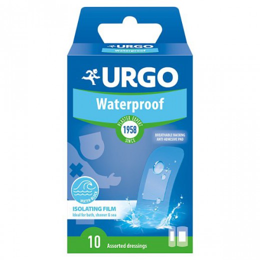 Urgo Waterproof, plastry z opatrunkiem, wodoodporne, 10 sztuk