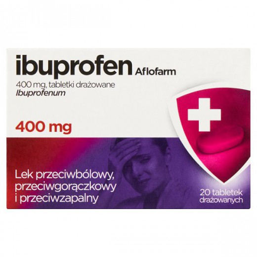Ibuprofen Aflofarm 400mg, 20 tabletek