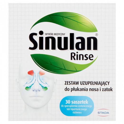Sinulan Rinse Zestaw uzupełniający do płukania nosa i zatok, 30 saszetek