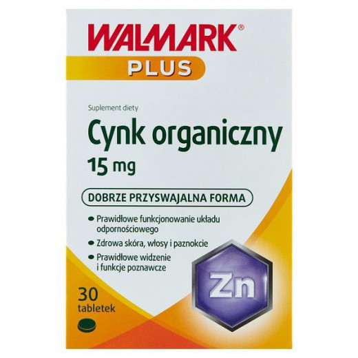 Cynk organiczny 15 mg, 30 tabletek