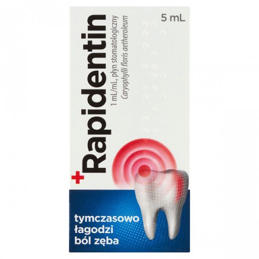 Rapidentin 1ml/ml, płyn stomatologiczny, 5 ml - ból zęba