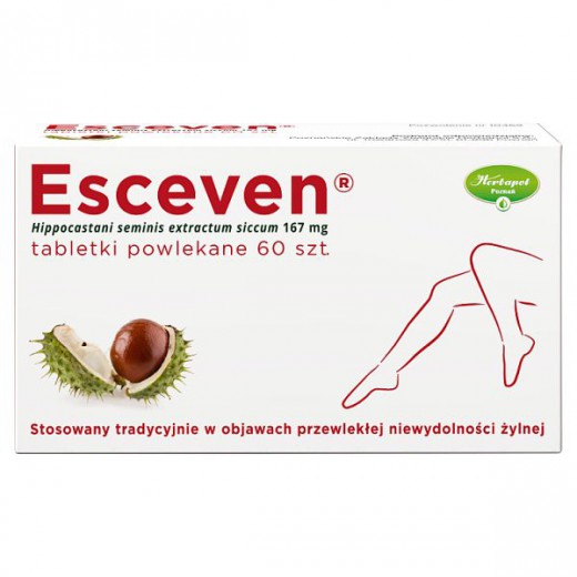 Esceven 167 mg, 60 tabletek powlekanych